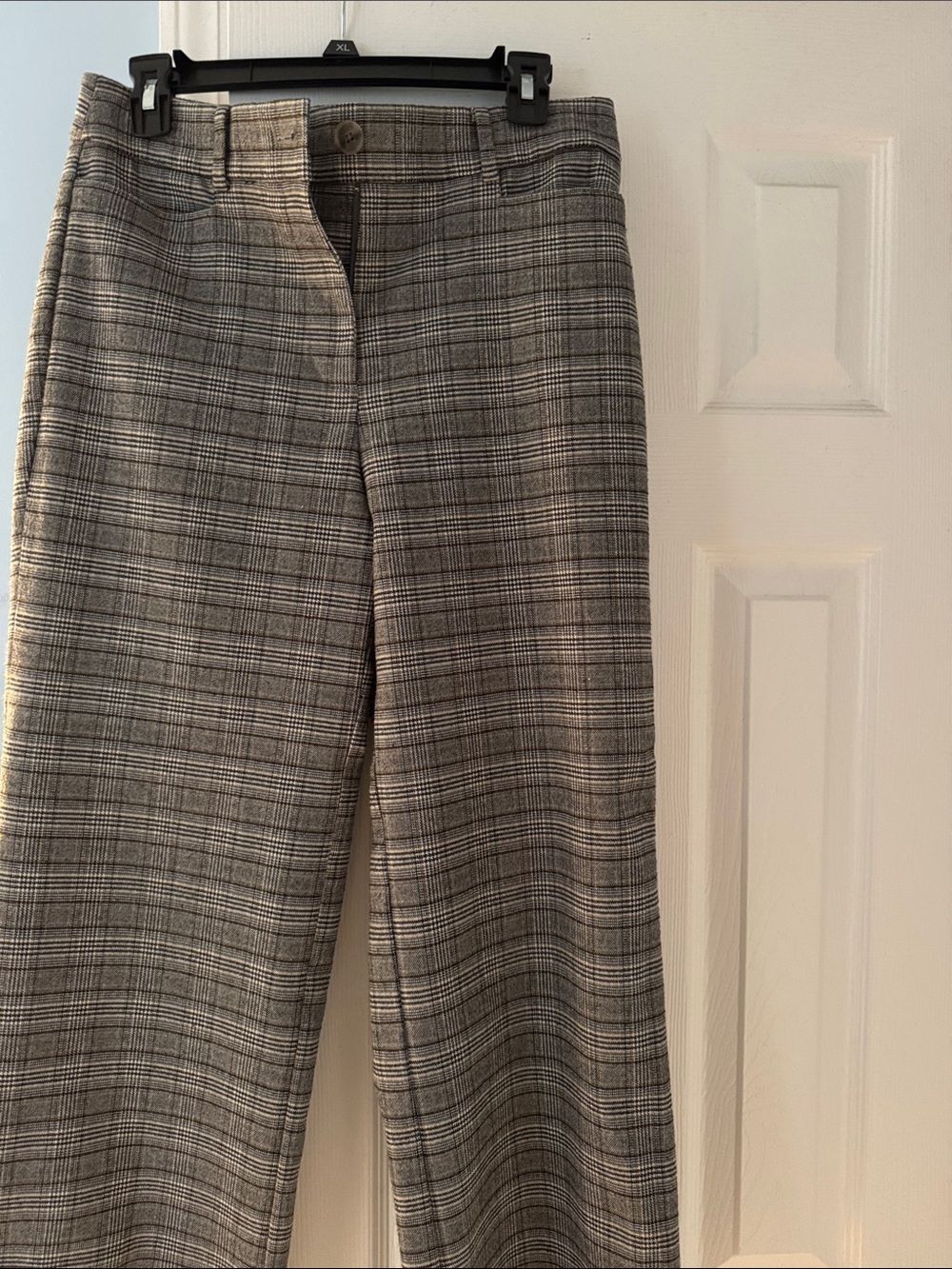LOFT Petites Black and White Trim Trousers